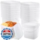 Mifoci 12 Pcs 5 Qt Plastic Food Containers Ice Cream Buckets with Lids Handle Re