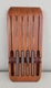 Set of 4 Case XX CA 254 Chromium Bullnose Steak Knives Wood Handles w/ Wood Rack