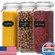 VITEVER 92oz Large Glass Jars w/ Airtight Lid - Food Storage, Pasta, Cereal