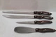  CUTCO KNIFE 4 Piece SET 1023 , 1024, 1021, 1068 Classic Dark Brown Swirl Handle