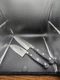 2 Calphalon Knife Knives 7"+ 5" Santoku Full Forged No Stain Lot Of 2 Very Nice 
