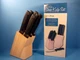 Kitchen Worthy 6 Piece Steak Knife Set With Wood Block New Always Sharp