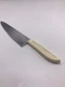 QUIKUT QUIKKLE Chef Knife Stainless Steel 7.5" Serrated Blade White Handle