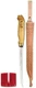 Rapala 4" Wood Wooden Handle Fillet Knife Tooled Leather Sheath & Sharpener