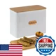 HOME PALETTE Extra Large Bread Box for Kitchen Countertop Corner Breadbox for Ho