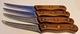 Chicago Cutlery USA 103S Knife Set 4 Steakhouse Steak Knives Walnut Handle Vtg