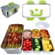 YINGRACE 7-Piece 304 Stainless Steel Food Storage Containers Set with Clear Lids