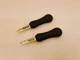 R Murphy USA Set (2) Duxbury Shuckers Oyster Knives 2 1/8" Black Ergo Handles