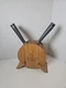Ginsu Chikara Series Japanese Steel 5 Piece Knife Wooden Round Block Set 