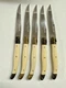 4 Laguiole Jean Dubost Fine Steak Knives France Bee Cream Handle 9"
