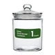 Restaurantware Vetri 0.5 Gal Glass Storage Jar Dishwasher Safe Glass Cookie Jar