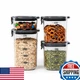 Progressive ProKeeper+ 4-Piece Clear Airtight Pantry Storage Container Set