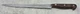 Vintage German Slicing Knife "Solingen" Monarch Sales Wood Handle 10" Blade