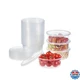 FULING 150 Set - 8 oz. Plastic Deli Food Storage Containers With Lids Disposable