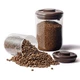 Rylzvita Clear Glass Coffee Canisters 2-Pack 22OZ (11OZ Each) with One-Way Valve