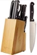 Amazon Basics 14-Piece High Carbon Stainless Steel Kitchen Knife Set with Sharpe