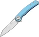 Dreamtech Blue Titanium Folding Bohler M390 Sheepsfoot Pocket Knife K4281BL