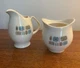 Temporama Canonsburg Dura Gloss Atomic MCM 2 piece creamer and sugar w/out lid