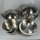 Belgique Stainless Steel Copper Bottom Tools of the Trade 6 piece pots pans