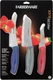 Farberware Precise Slice Utility Knife Set 3-Piece Multicolor Stainless Steel