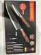 Kunsion 6 Piece Knife Set KS-038 Wood Handle Chef Santoku Scissors