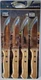 Bombay Steak Knives, Stainless Steel Blades, Natural Wood Handles, Set Of 4