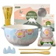 Clay&Fire Matcha Whisk Set，9 Pcs Ceramic Matcha Set, 15 OZ Matcha Bowl with Spou