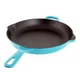 Chantal 10" Round Cast Iron Fry Pan | Sea Blue