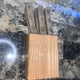 Vintage Set of 6 Chicago Cutlery #103S Wood Handled Steak Knives in Wood Block