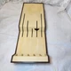 CUTCO Knife Fork Holder 5 Slot #1742 Plastic Tray Drawer Wall Mount Brown Tan 