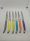 Set of 6  French Jean Dubost Laguiole steak knives Multi color-Translucent