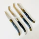 Laguiole De Table Jean Dubost Utensils French Stainless Black Blue Handle