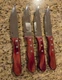 Lot of 4 Tramontina Porterhouse 5" Steak Knives Carbon Stainless Steel Brazil